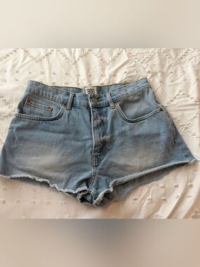 BDG Light Blue Denim Mid-Rise Shorts